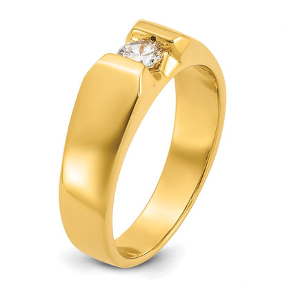 14k Yellow Gold Men's 1/3 carat Diamond Complete Ring