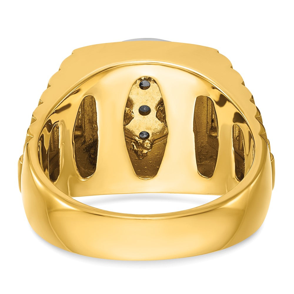 14k Two-tone Gold Men's 1 carat Diamond Complete Ring