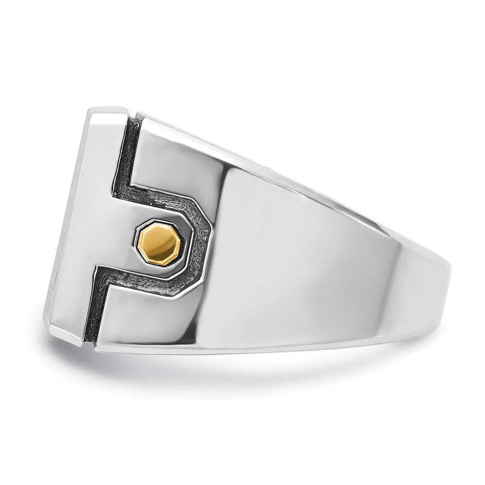 14k Two-tone Gold Men's 1.75 carat Diamond Complete Ring