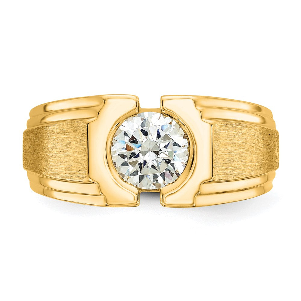 10K Yellow Gold Ibgoodman Men'S Polished And Satin Diamond Ring Mounting