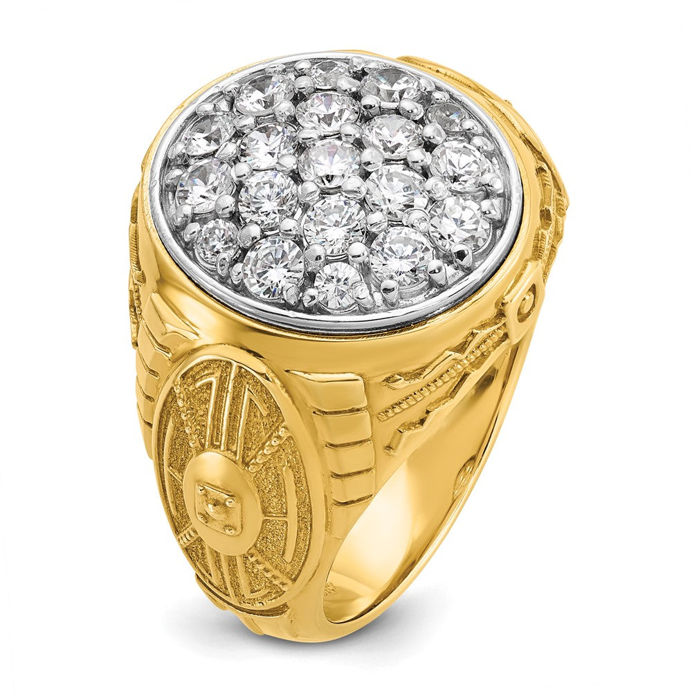 14k Two-Tone 1 5/8 Ct. Lab Grown Diamond VS/SI+ G+ Oval Men's Cluster Ring