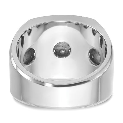 14k White Gold 1 5/8 Ct. Lab Grown Diamond VS/SI+ G+ Four Row Men's Ring