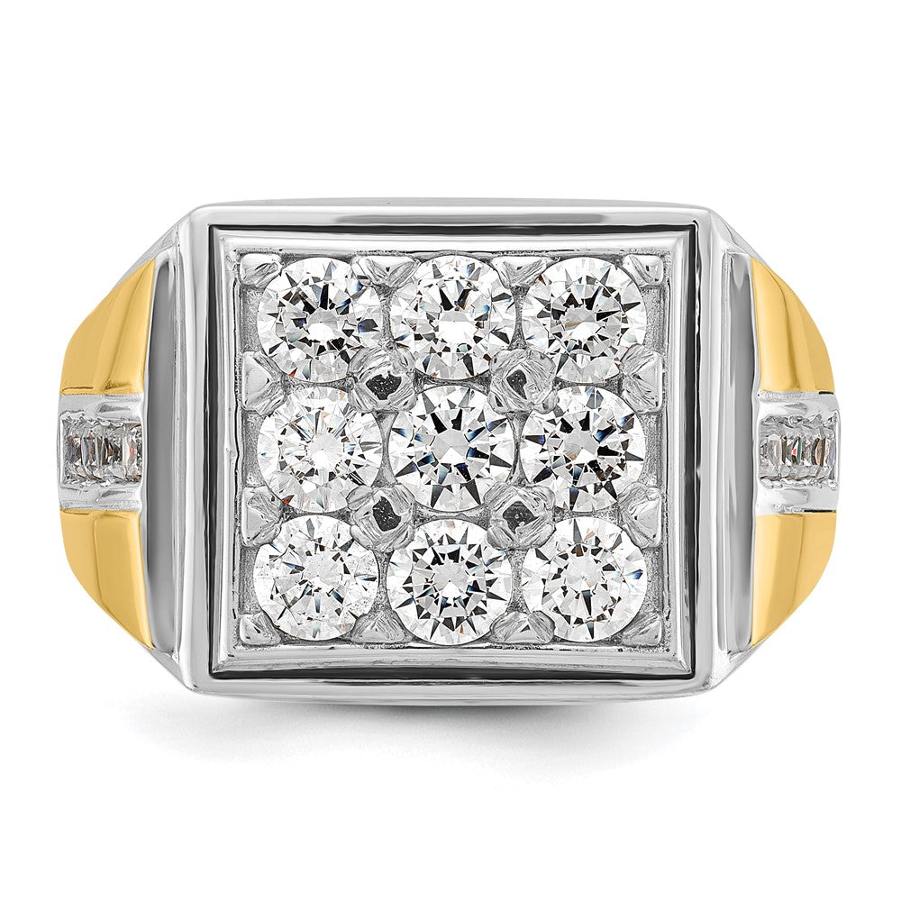 14k Two-tone Gold Men's 2.3 carat Diamond Complete Ring
