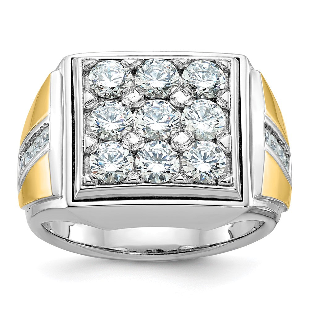 14k Two-tone Gold Men's 2.3 carat Diamond Complete Ring