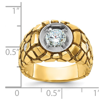 10K Two-Tone Ibgoodman Men'S Diamond Nugget Ring Mounting