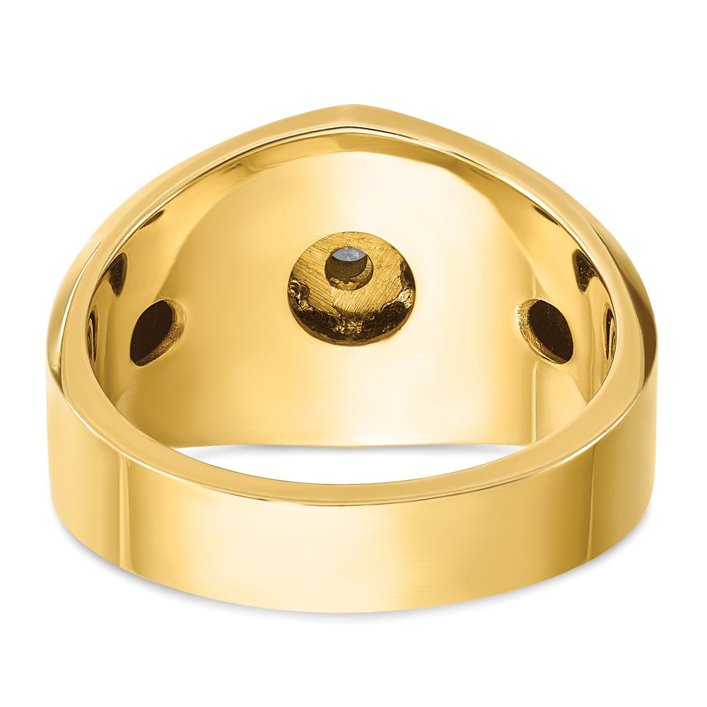 14k Two-tone Gold Men's 3/8 carat Diamond Complete Ring