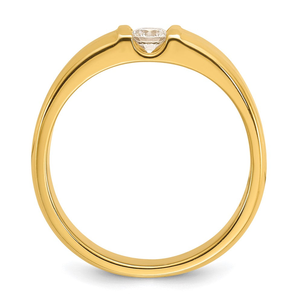14k Yellow Gold Men's 1/4 carat Diamond Complete Ring