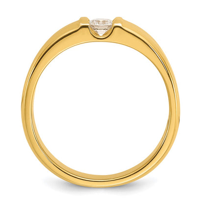 14k Yellow Gold Men's 1/4 carat Diamond Complete Ring
