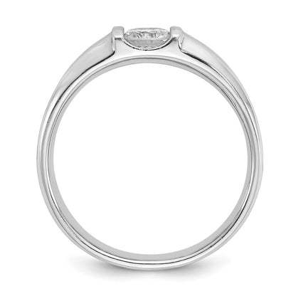 14k White Gold Men's 1/2 carat Diamond Complete Ring