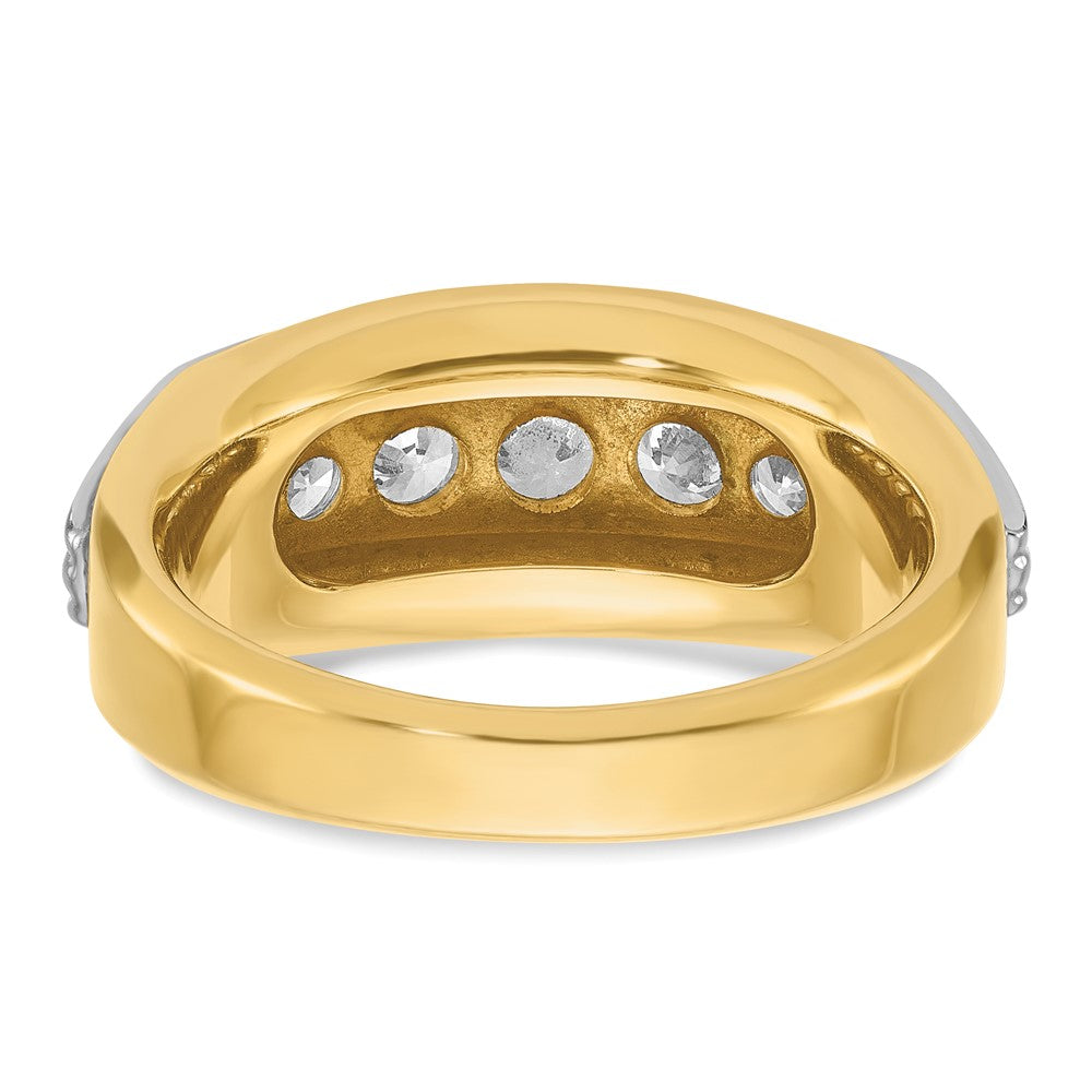 14k Two-tone Gold Men's 1 carat Diamond Complete Ring