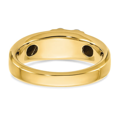 14k Two-tone Gold Men's 1/6 carat Diamond Complete Ring