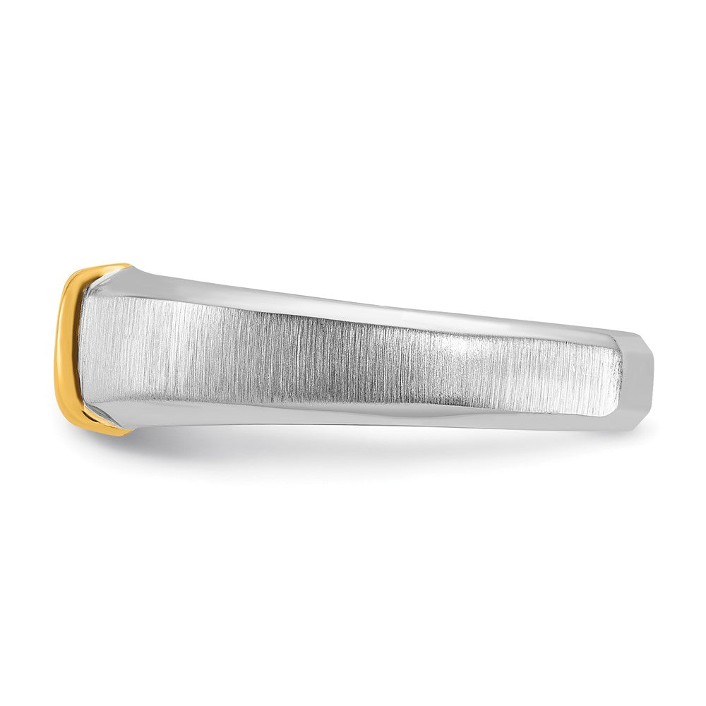 14k Two-tone Gold Men's 1/2 carat Diamond Complete Ring