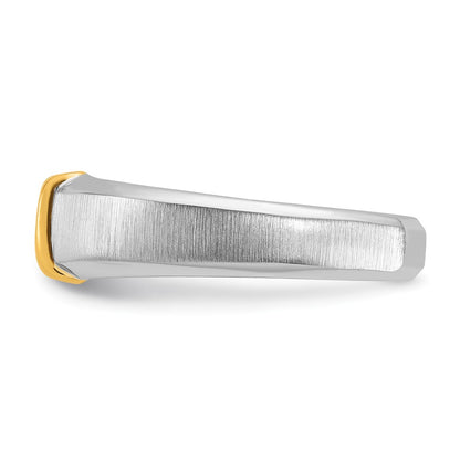 14k Two-tone Gold Men's 1/2 carat Diamond Complete Ring