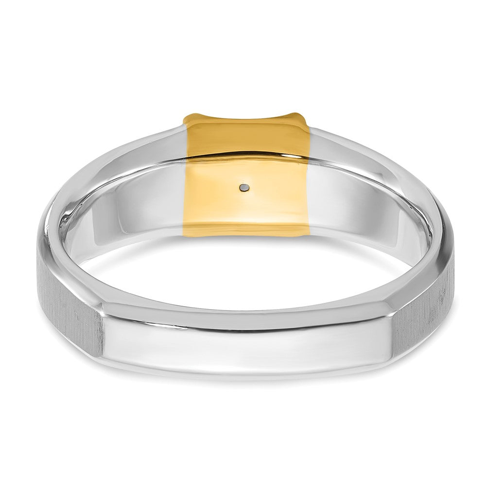 14k Two-tone Gold Men's 1/2 carat Diamond Complete Ring