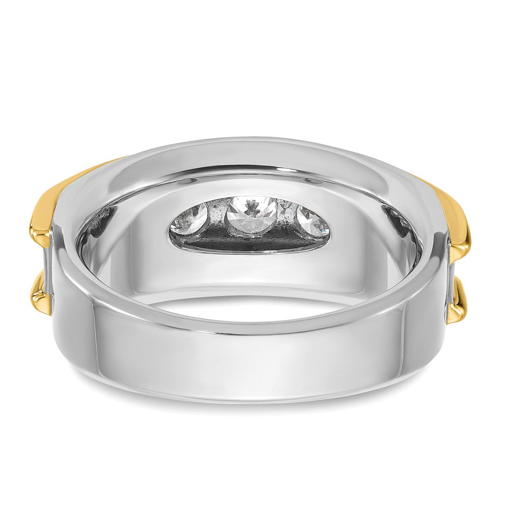 14k Two-tone Two Tone 1 1/2 Ct. Lab Grown Diamond VS/SI+ G+ Men's Ring