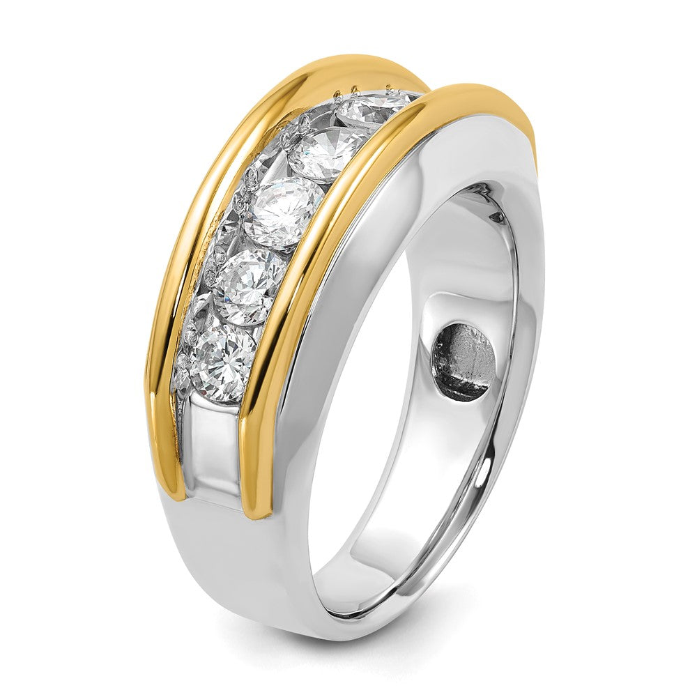 14k Two-tone Two Tone 1 1/2 Ct. Lab Grown Diamond VS/SI+ G+ Men's Ring
