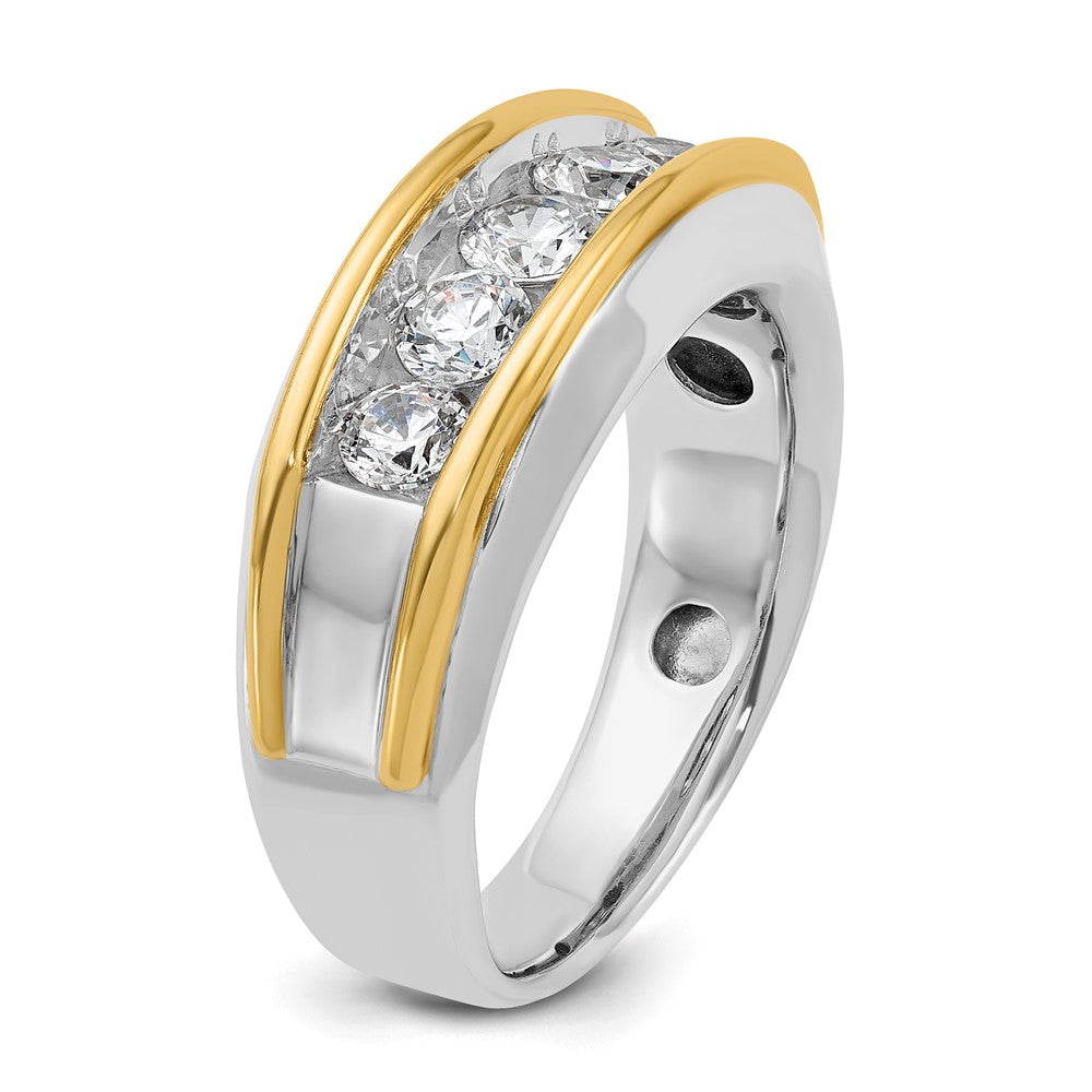 14k Two-tone Two Tone 1 Ct. Lab Grown Diamond VS/SI+ G+ Men's Ring