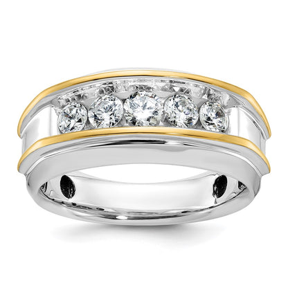 14k Two-tone Two Tone 1 Ct. Lab Grown Diamond VS/SI+ G+ Men's Ring