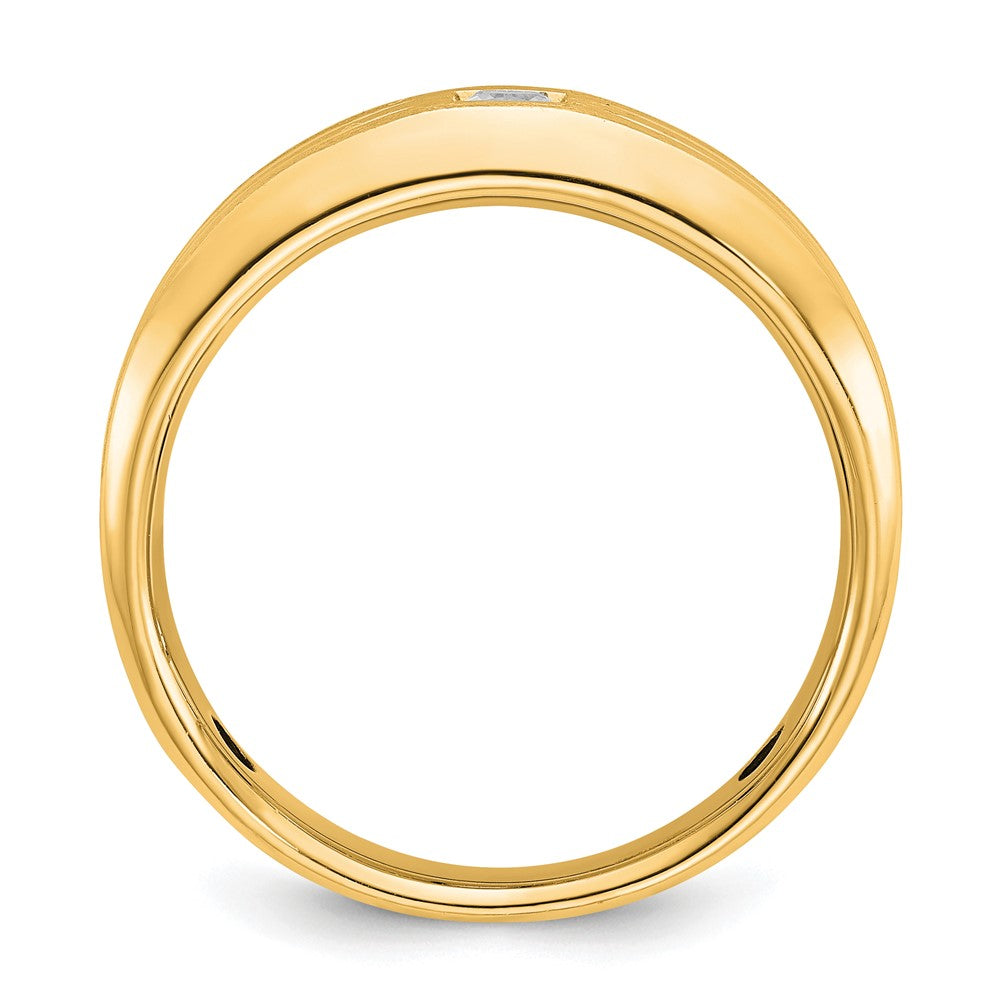 10K Yellow Gold Ibgoodman Men'S Polished And Satin Diamond Ring Mounting