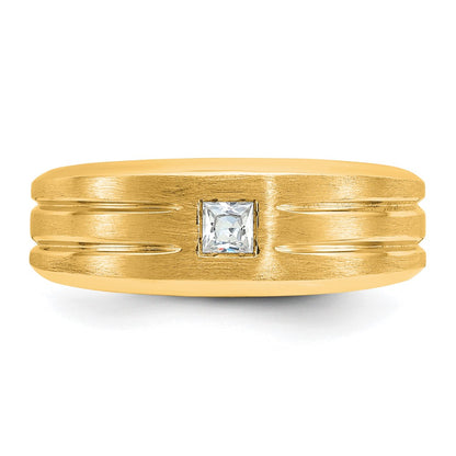10K Yellow Gold Ibgoodman Men'S Polished And Satin Diamond Ring Mounting