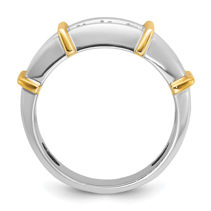 14k Two-tone Gold Men's 1 carat Diamond Complete Ring