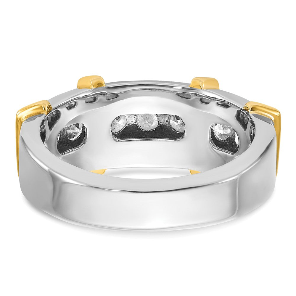 14k Two-tone Gold Men's 1 carat Diamond Complete Ring