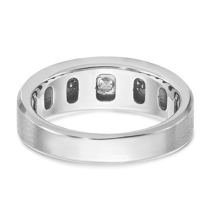 14k Two-tone Gold Men's Polished and Satin 1/5 carat Diamond Complete Ring