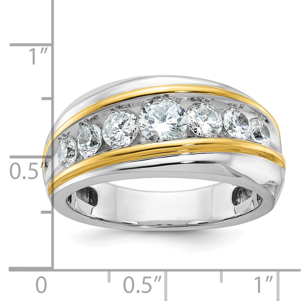 14k Two-tone Gold Men's 1.5 carat Diamond Complete Ring
