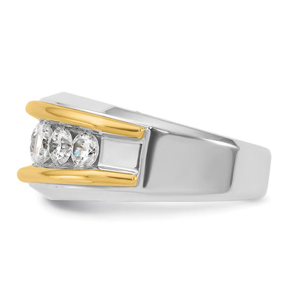 14k Two-tone Two Tone 2 Ct. Lab Grown Diamond VS/SI+ G+ Men's Ring