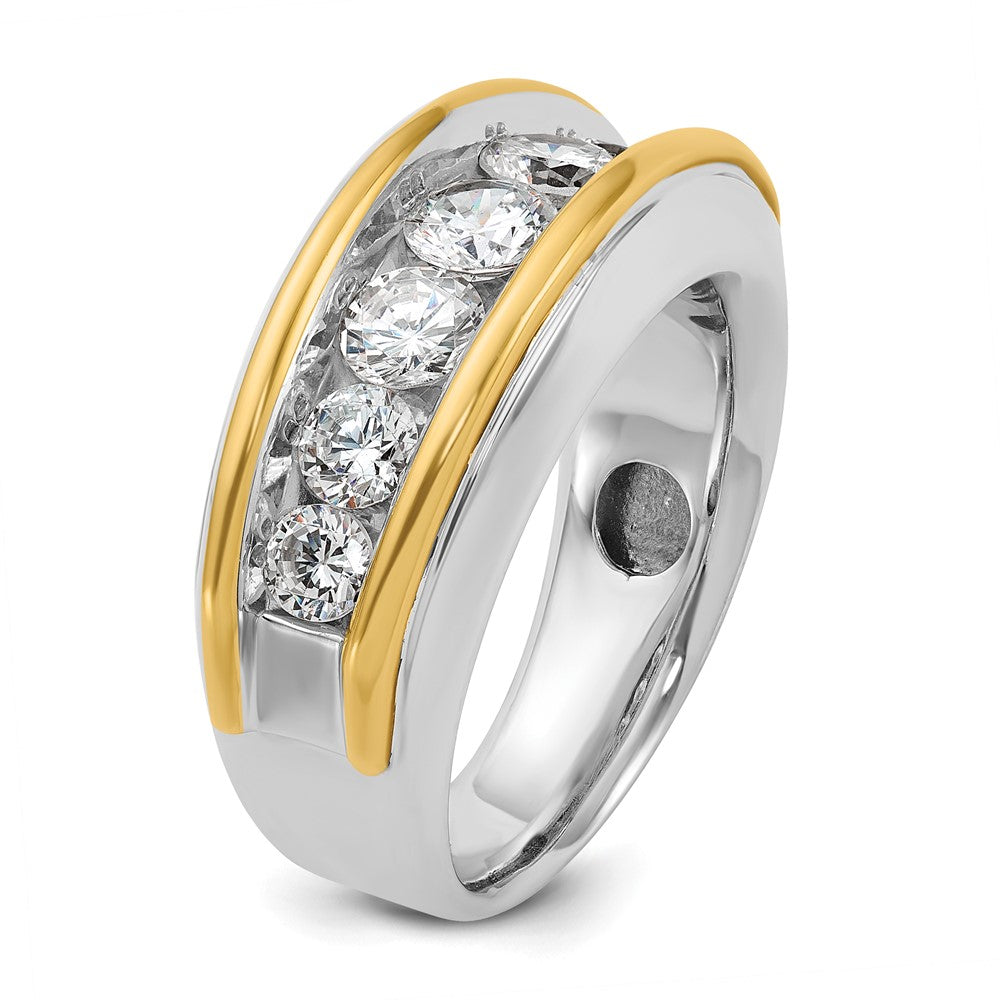 14k Two-tone Gold Men's 2 carat Diamond Complete Ring