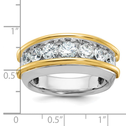 14k Two-tone Gold Men's 2 carat Diamond Complete Ring
