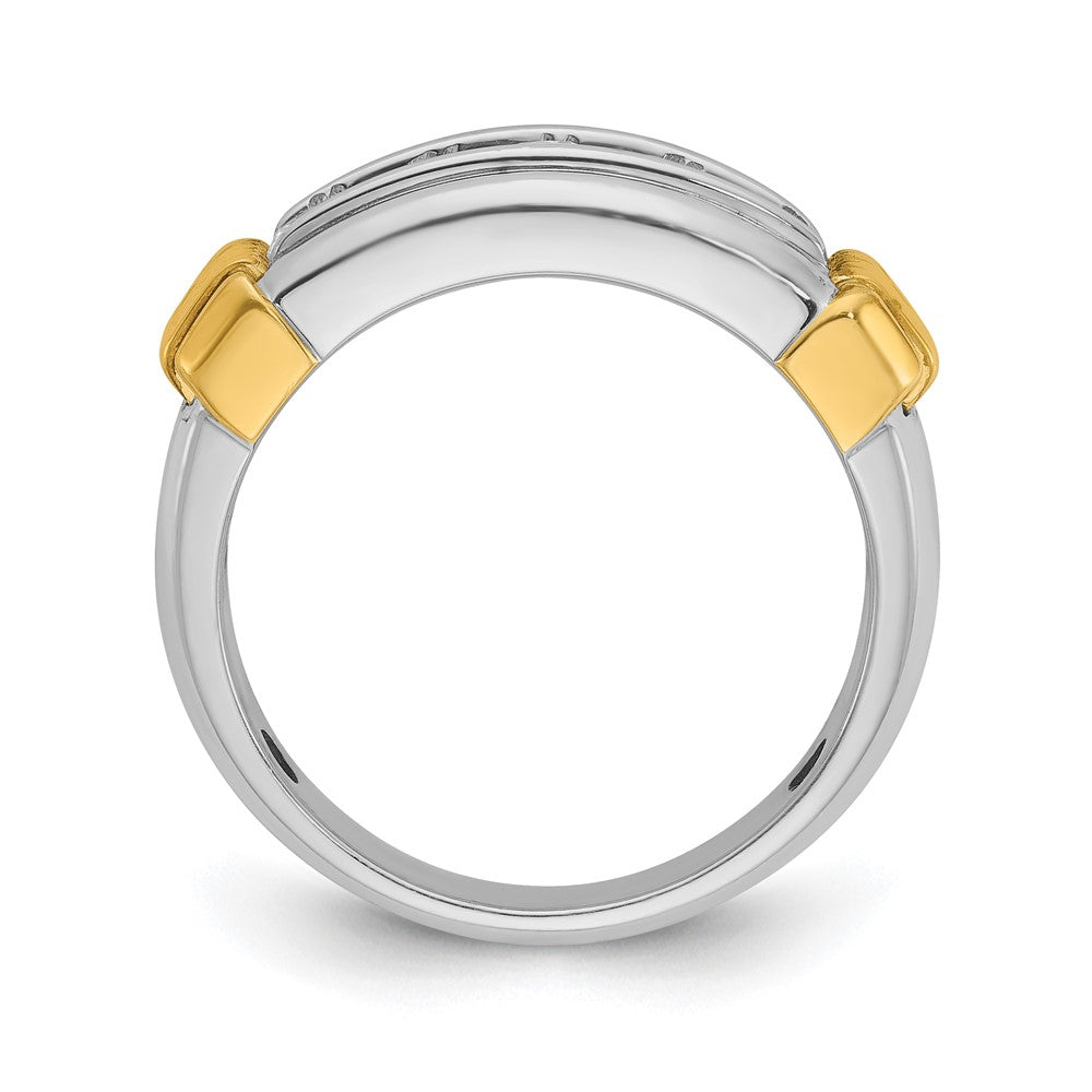 14k Two-tone Gold Men's 1 carat Diamond Complete Ring