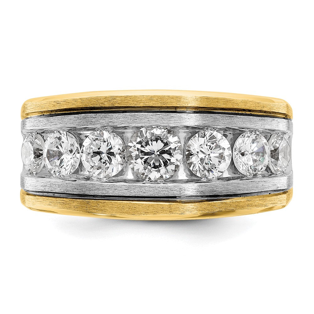 14k Two-tone Gold w/Black Rhodium Men's 2 carat Diamond Complete Ring