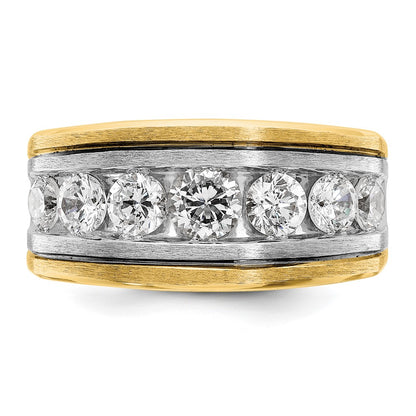14k Two-tone Gold w/Black Rhodium Men's 2 carat Diamond Complete Ring