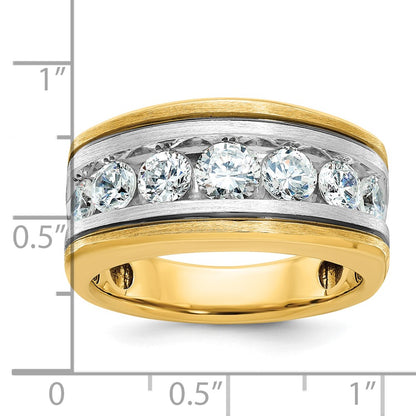 14k Two-tone Gold w/Black Rhodium Men's 2 carat Diamond Complete Ring