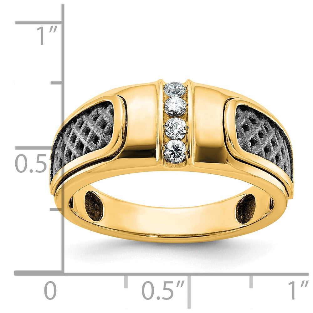 10K Yellow Gold Two-Tone Fancy Ring Mounting