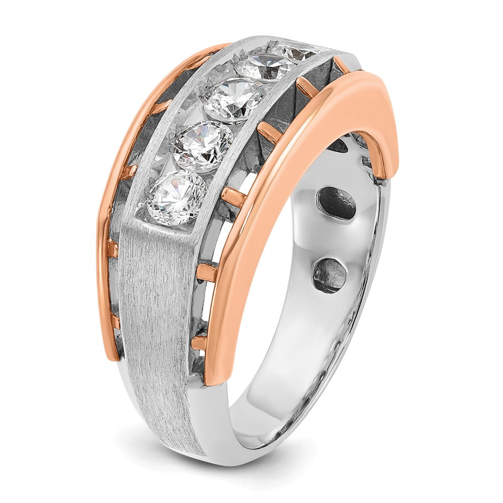 14k White/Rose Gold Two-tone Gold White/Rose Gold Men's 1 carat Diamond Complete Ring