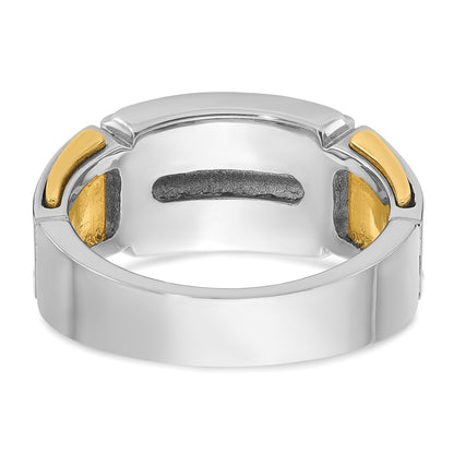 14k Two-tone Gold Men's 1 carat Diamond Complete Ring