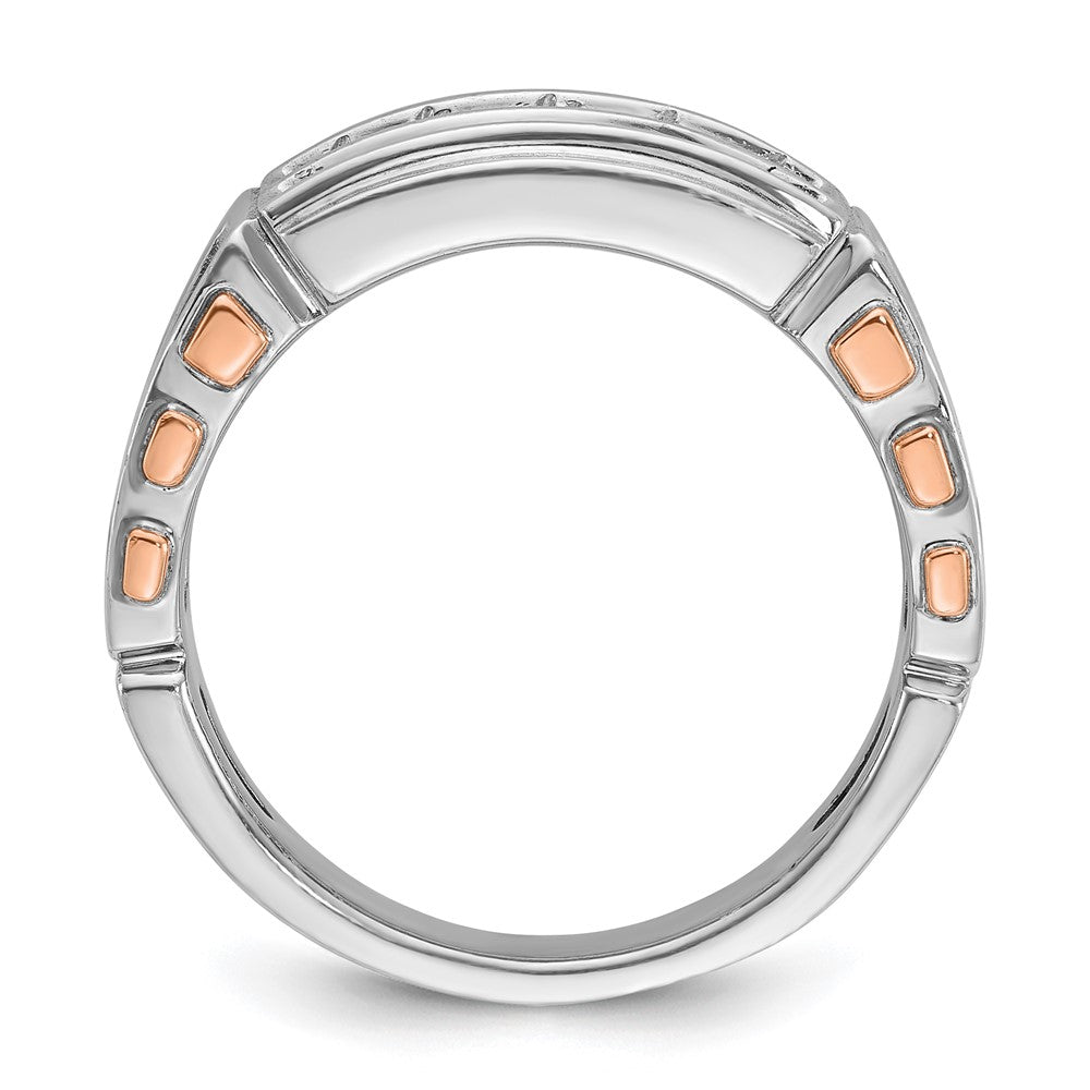 14k White/Rose Gold Two-tone Gold White/Rose Gold Men's 1 carat Diamond Complete Ring