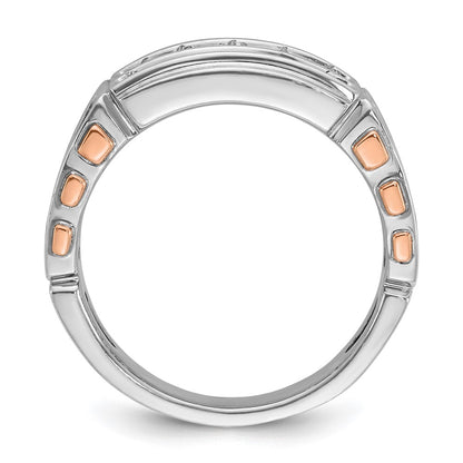 14k White/Rose Gold Two-tone Gold White/Rose Gold Men's 1 carat Diamond Complete Ring