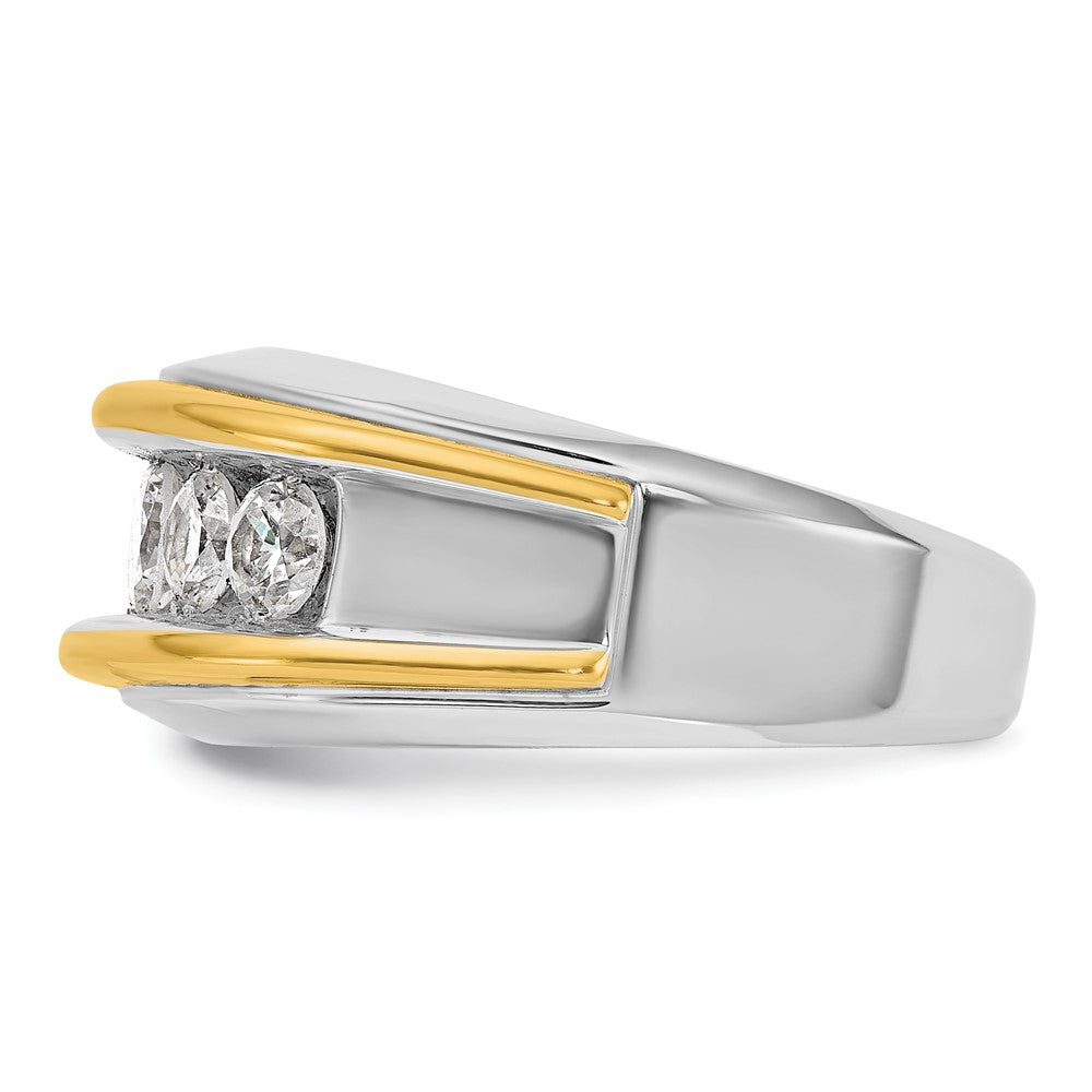 14k Two-tone Two Tone 1 1/2 Ct. Lab Grown Diamond VS/SI+ G+ Men's Ring