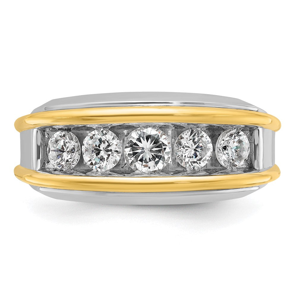 14k Two-tone Two Tone 1 1/2 Ct. Lab Grown Diamond VS/SI+ G+ Men's Ring