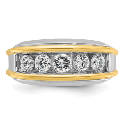 14k Two-tone Two Tone 1 1/2 Ct. Lab Grown Diamond VS/SI+ G+ Men's Ring
