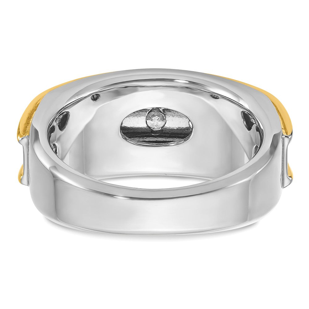 14k Two-tone Two Tone 1 1/2 Ct. Lab Grown Diamond VS/SI+ G+ Men's Ring