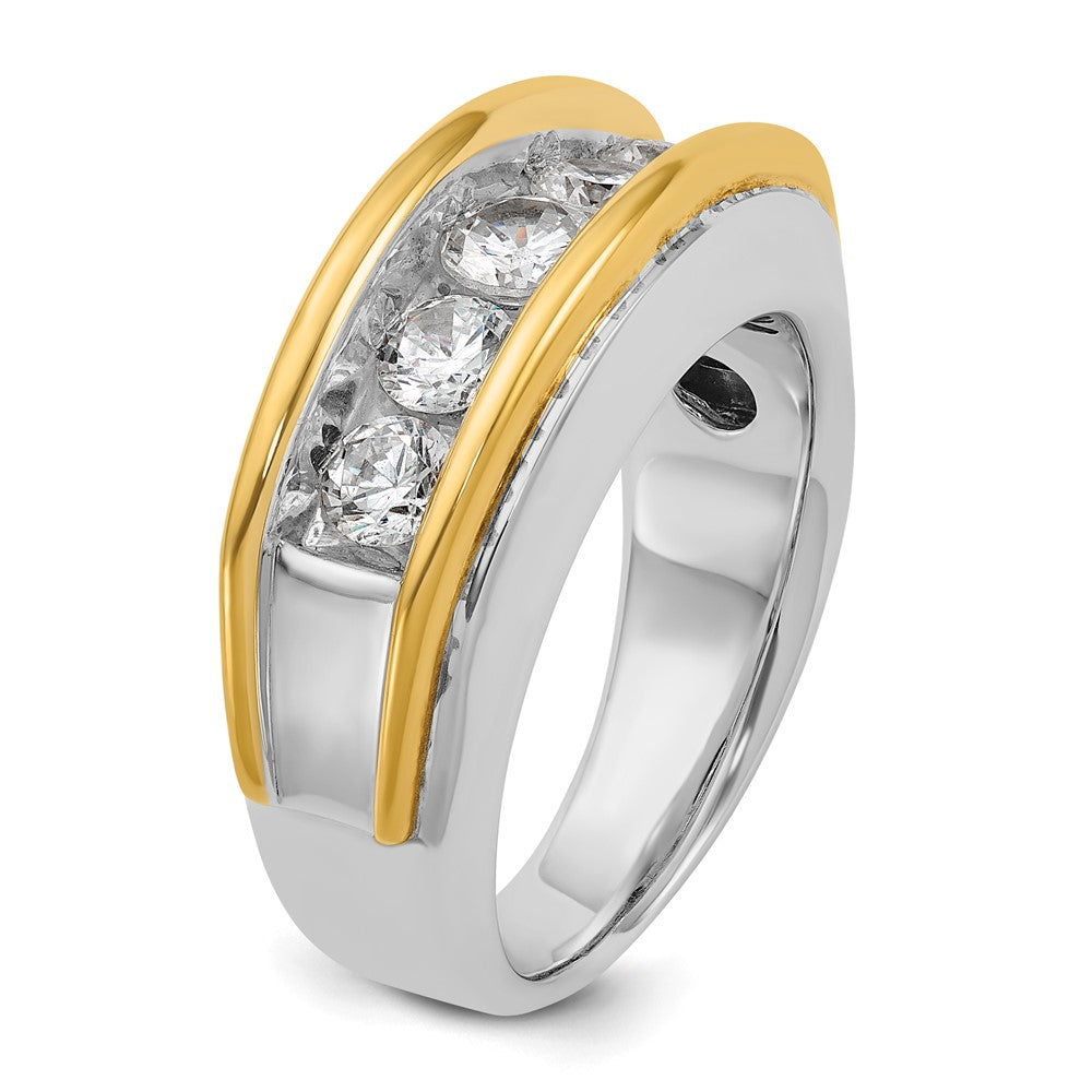 14k Two-tone Two Tone 1 1/2 Ct. Lab Grown Diamond VS/SI+ G+ Men's Ring