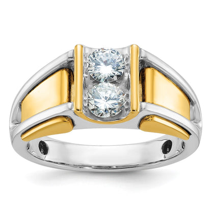 14k Two-Tone 3/4 Ct. Lab Grown Diamond VS/SI+ G+ Complete Men's Ring