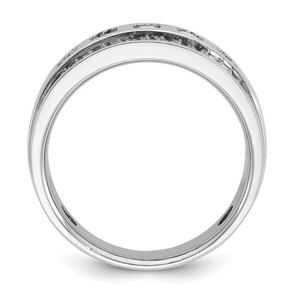 14k White Gold Men's 1.1 carat Diamond Complete Ring