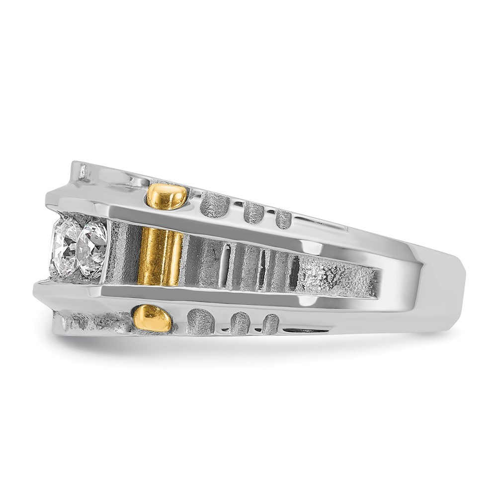 14k Two-tone Gold Men's 1 carat Diamond Complete Ring