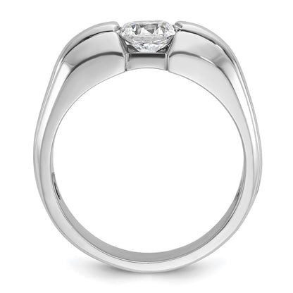 14k White Gold 1 Ct. Lab Grown Diamond VS/SI+ G+ Men's Ring