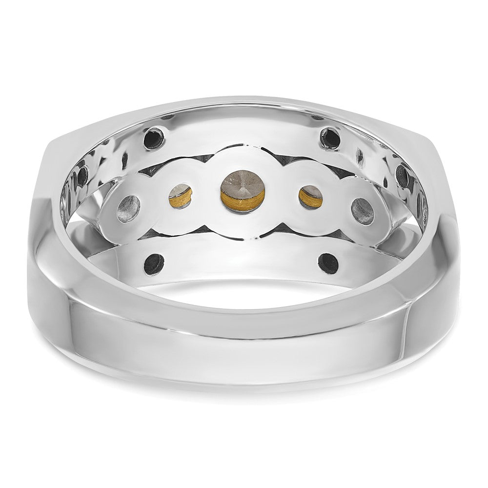 14k Two-tone Gold Men's 1 carat Diamond Complete Ring